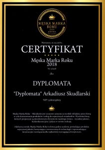 Nagroda dla Dyplomata Męska Marka Roku 2018